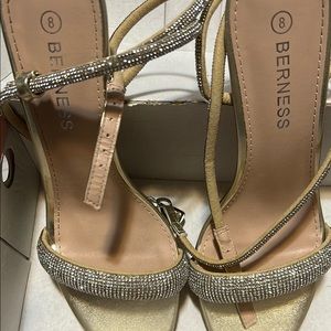 Gold Strappy Women's Sandals